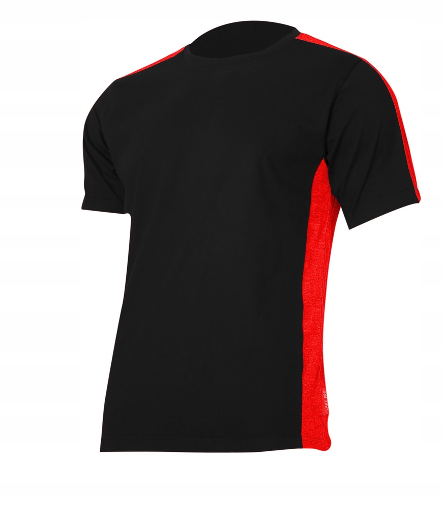 Koszulka t-shirt 180g/m2, czarno-czerw., "l