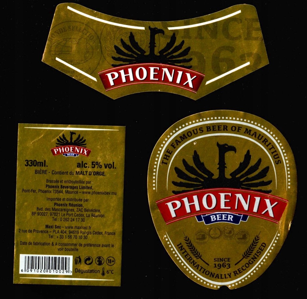Mauritius - Etykieta Phoenix Złoty (2)