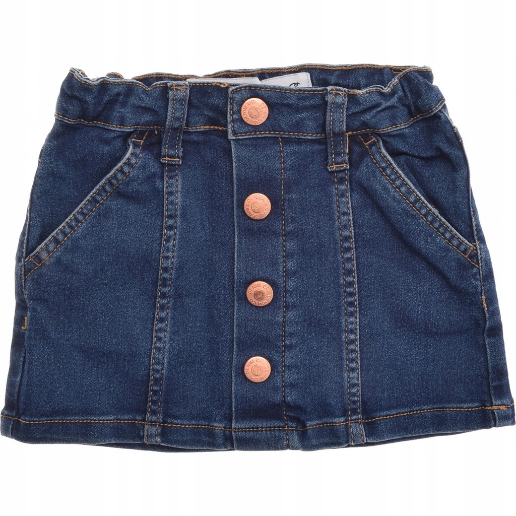 DENIM spódniczka jeansowa Dziewczęca mini guziki 9