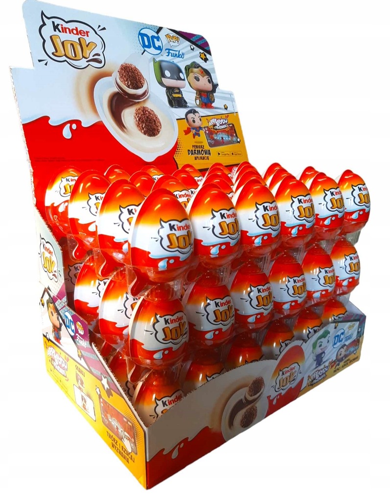 FERRERO KINDER JOY JAJKO NIESPODZIANKA FUNKO 72szt