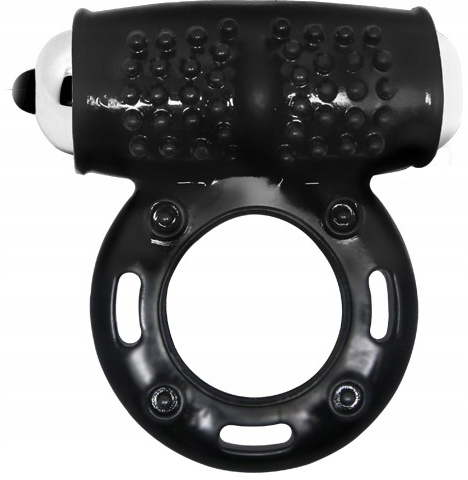 WZMACNIAJĄCY DOZNANIA PIERŚCIEŃ EREKCYJNY NA PENISA 2w1 MASAŻER ŁECHTACZKI