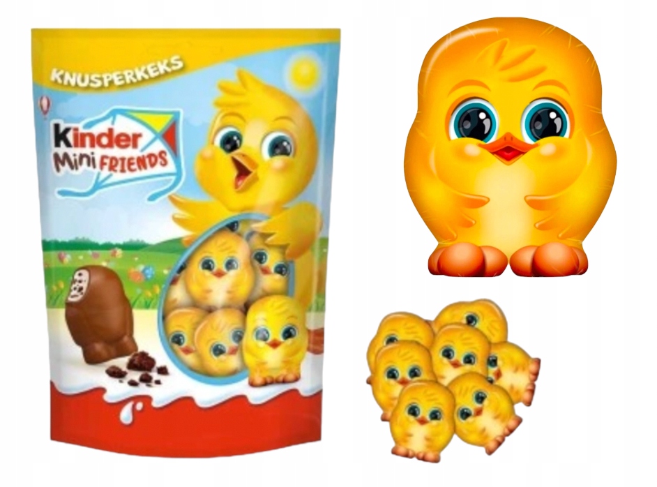 Kinder Mini Friends Czekoladki kurczaczki Kurczak Mleczne Czekolada 122g DE