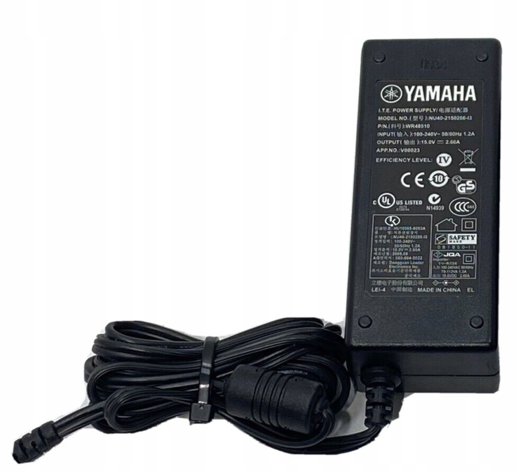 ZASILACZ YAMAHA 15V 2,66A 6,5mm / 4,4mm IGŁA ORYG.