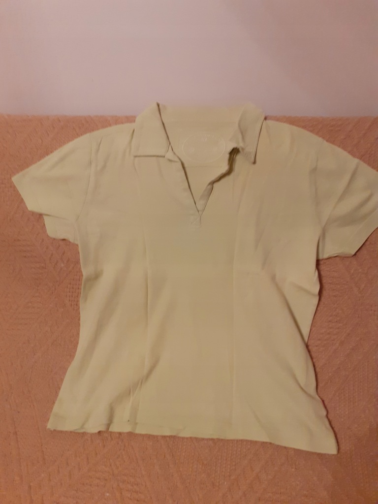 T-shirt koszulka polo limonka pistacja C&A XL