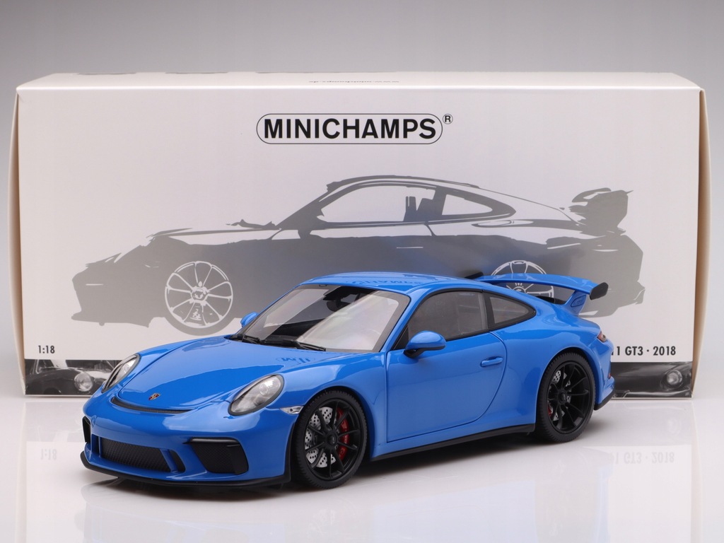 Porsche 911 GT3 - 2018, blue Minichamps 1:18