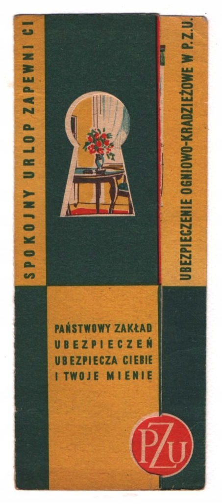PZU, Folder, reklama, ulotka PRL