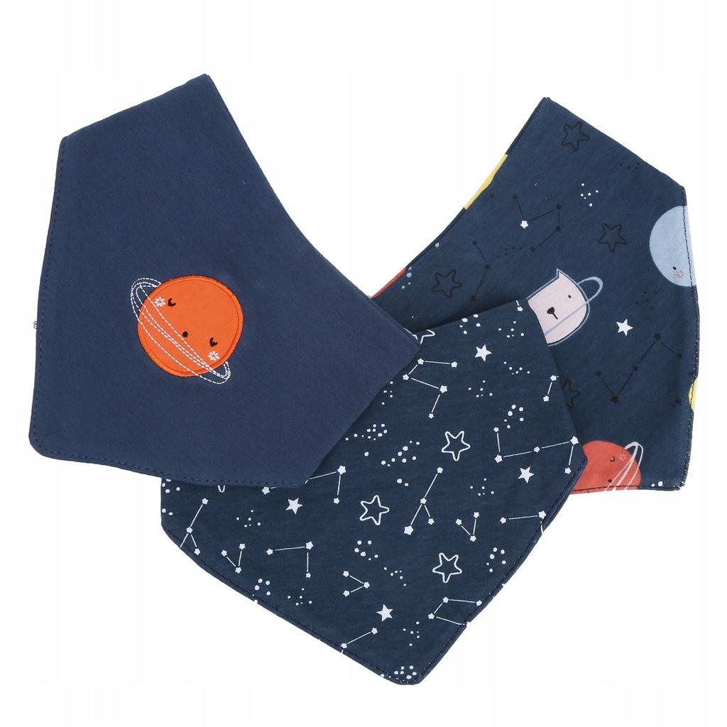 3 szt. Baby Burp Slobber Cloth Space Type
