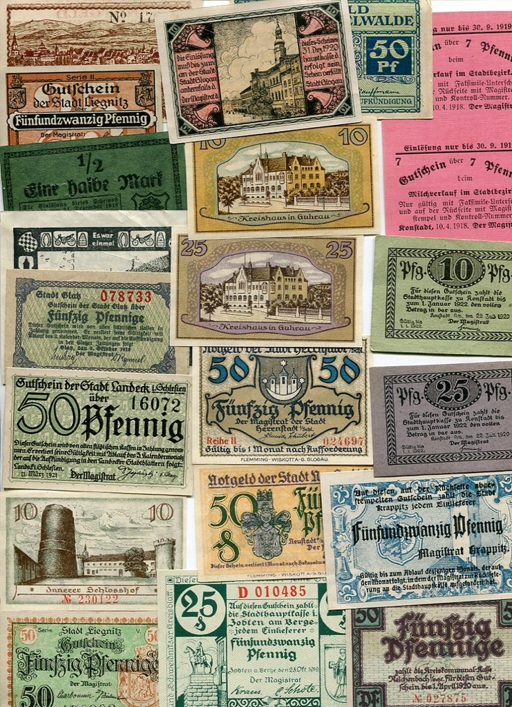 21 banknotów