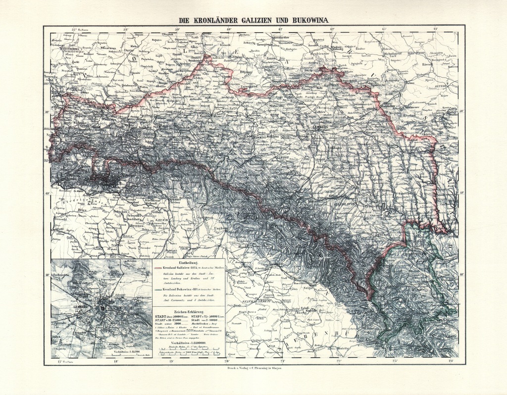 GALICJA BUKOWINA KRAKÓW PRZEMYŚL STRYJ LWÓW 1878r.