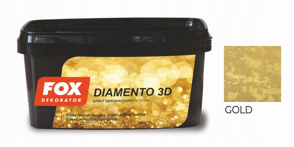 Farba FOX DIAMENTO 3D GOLD kolor 0006 1l
