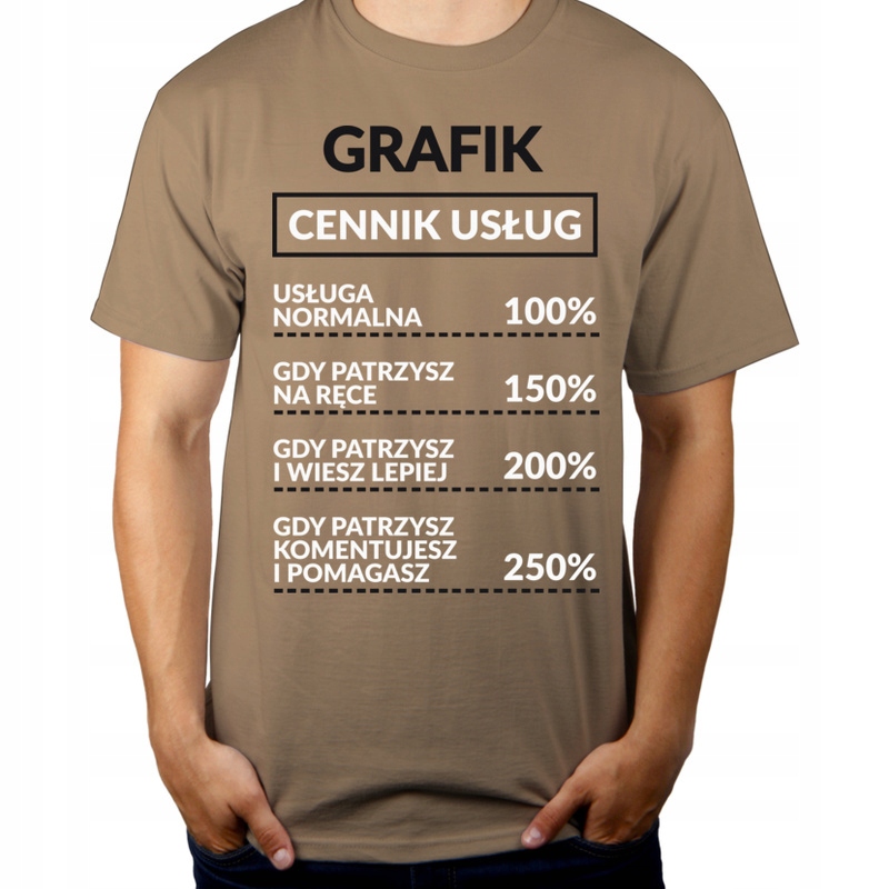 Grafik cennik usług grafika koszulka
