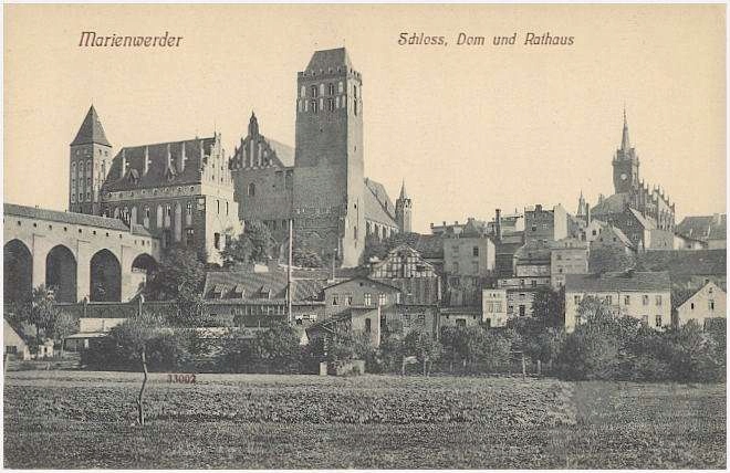 Kwidzyn Marienwerder Schloss Dom Rathaus 1915