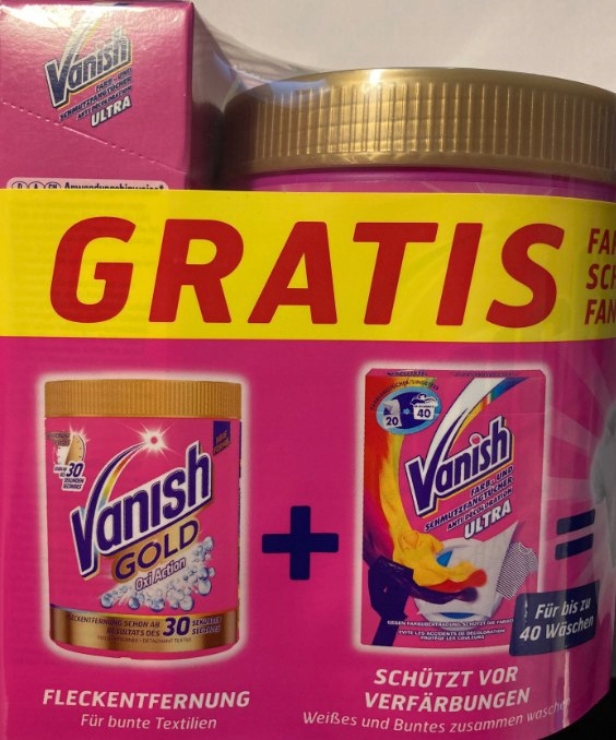 Vanish Gold Oxi Action Color 1kg + Chusteczki 20 s