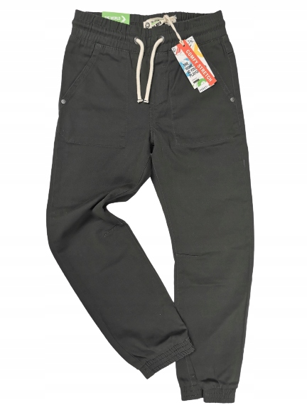 Spodnie jogger CUBUS bawełniane stretch 140 szare