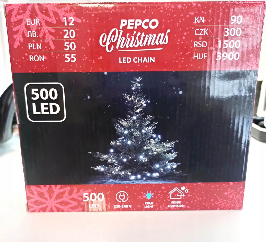 PEPCO Christmas girlanda lampki 500 LED Okazja!