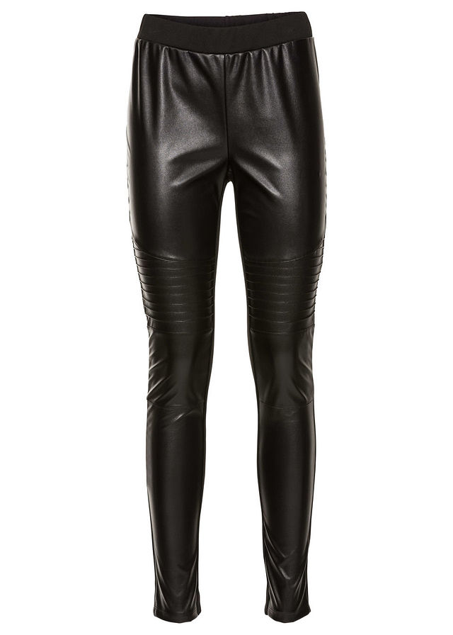 MO545 LEGGINSY BIKER/ EKO SKÓRA 36/38 N-V