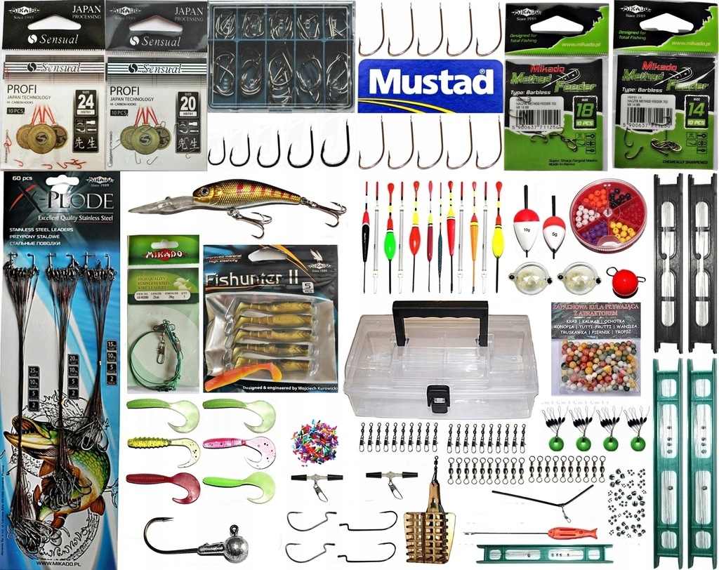 TWISTERY + RIPPERY + WOBLER + SKRZYNKA + AKCESORIA WĘDKARSKIE NA KAŻDĄ RYBĘ