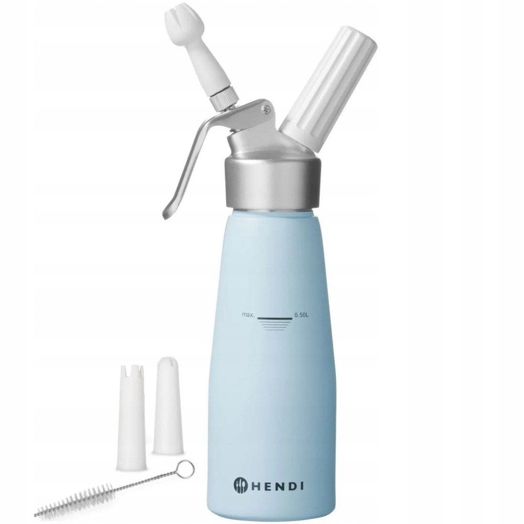 SYFON DO BITEJ ŚMIETANY BŁĘKITNY 0,5 L - HENDI 975862