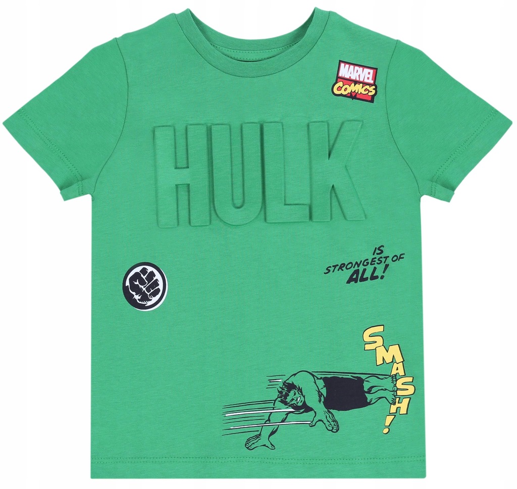 Zielona koszulka, t-shirt Hulk MARVEL 6-7 lat