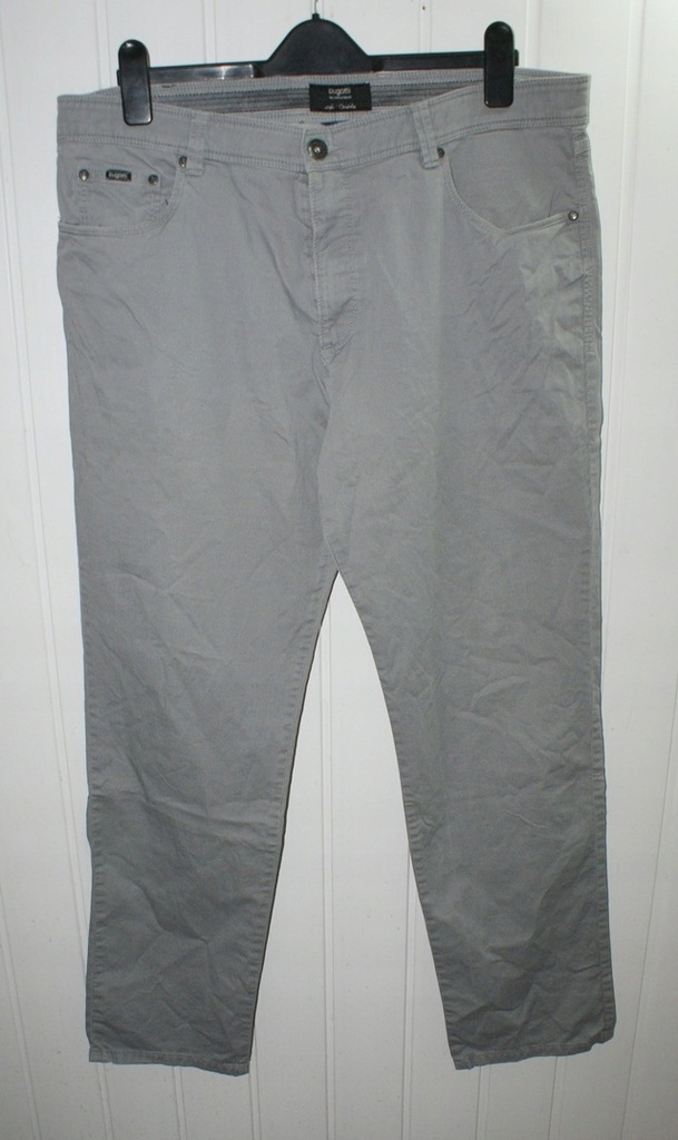 BUGATTI eleganckie spodnie W38 L32 w modną kratkę