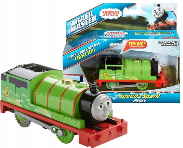 LOKOMOTYWA ISKRZĄCY PERCY TRACKMASTER TOMEK FISHER