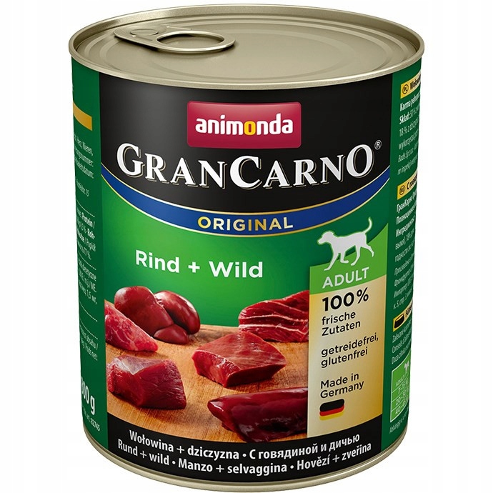 Animonda grancarno adult smak: wołowina i dziczyzna 800g