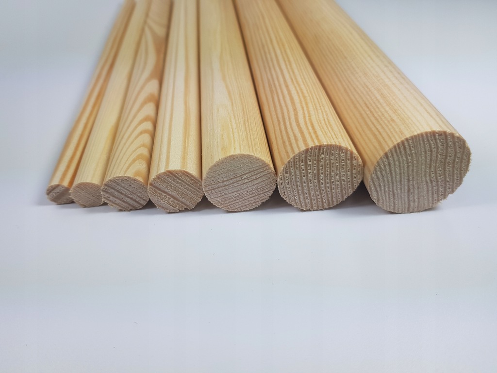 Wałek drążek kołek kij sosnowy drewniany fi 12 - 8024137731 - oficjalne