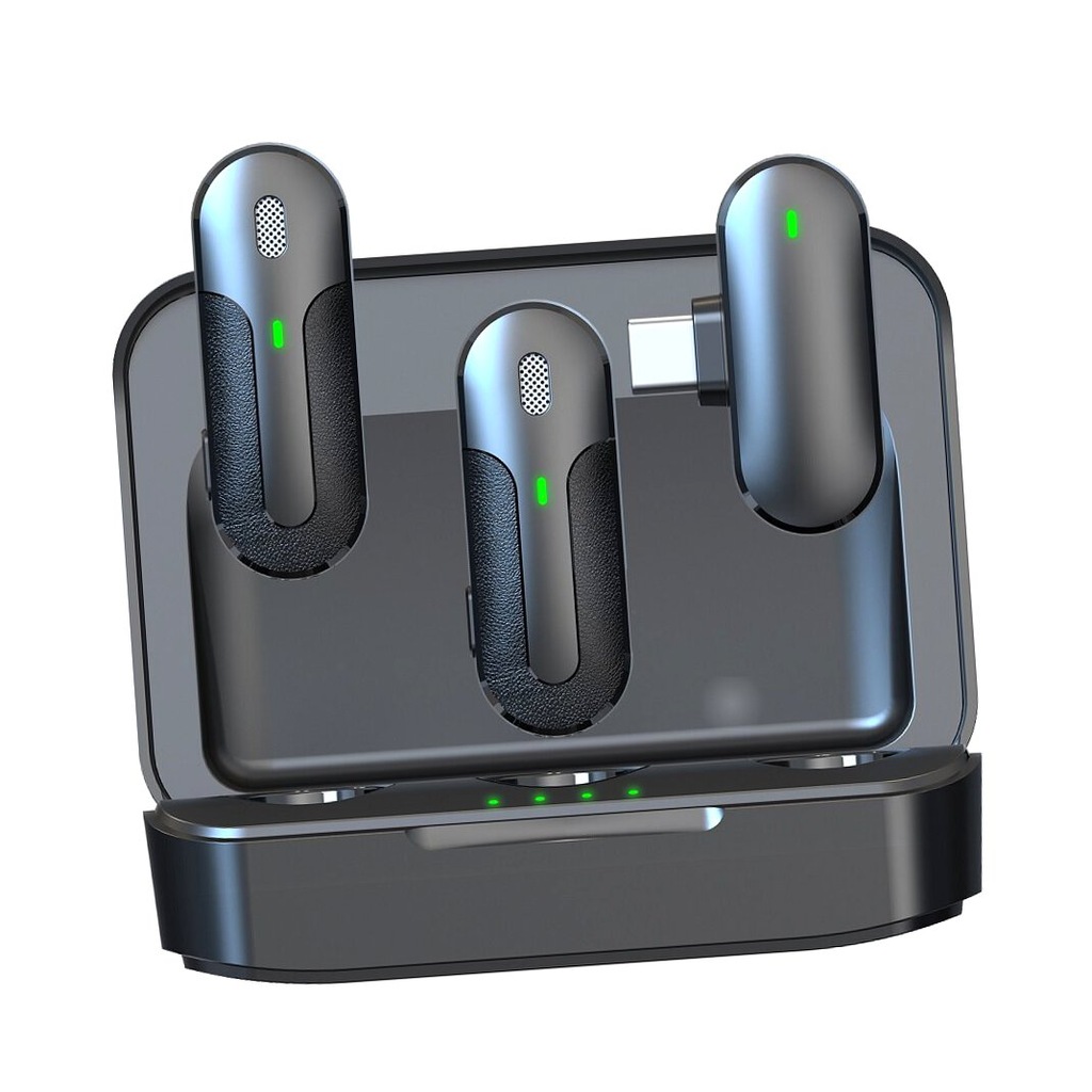 DEVIA MIKROFON DO TELEFONU KINTONE USB-C BEZPRZEWODOWY PODWÓJNY KRAWATOWY C