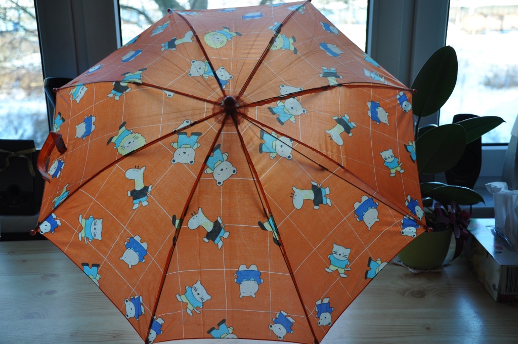 parasolka dziecięca marchewkowa ze zwierzątkami