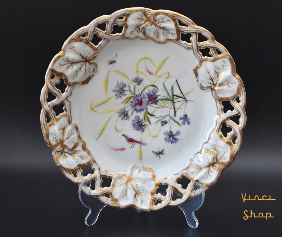 TPM patera ażurowa polne kwiaty Carl Tielsch Śląsk