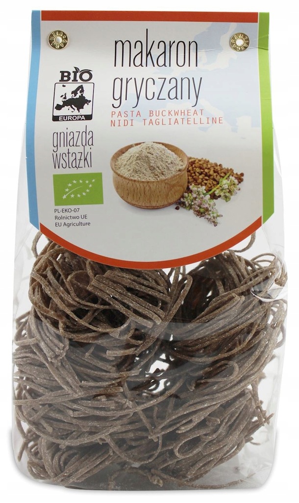 MAKARON (GRYCZANY) GNIAZDA WSTĄŻKI BIO 250 g - BIO