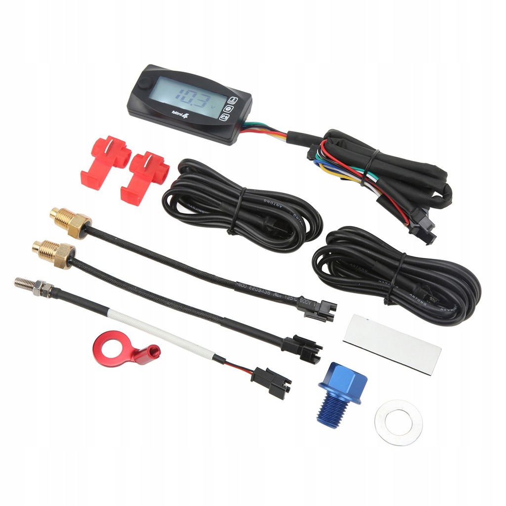 4 W 1 TERMOMETR MOTOCYKLOWY TEMPERATURA OLEJU LCD UNIWERSALNY DC12V
