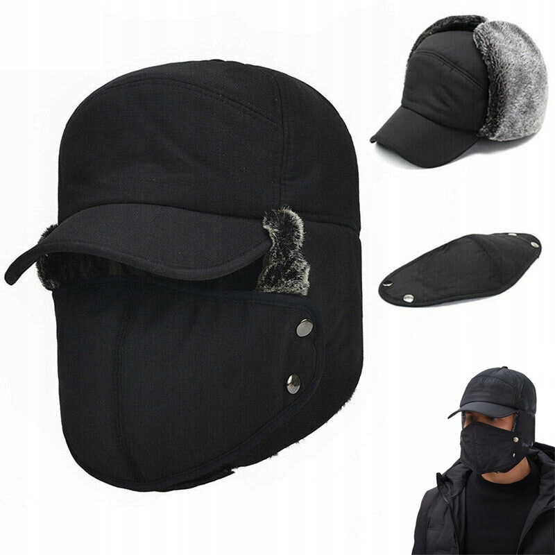 Ciepła Czapka Lotnicza Zimowa z Klapkami Na Uszy 12652087494
