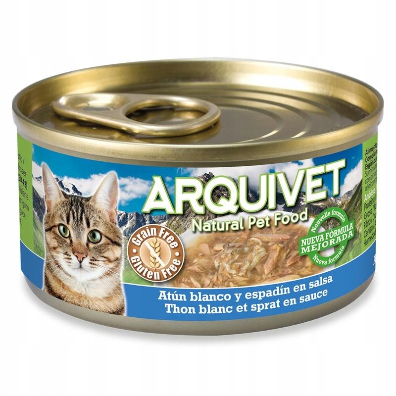 Arquivet Puszka dla kota o smaku tuńczyka i szprotki 80 g Arquivet