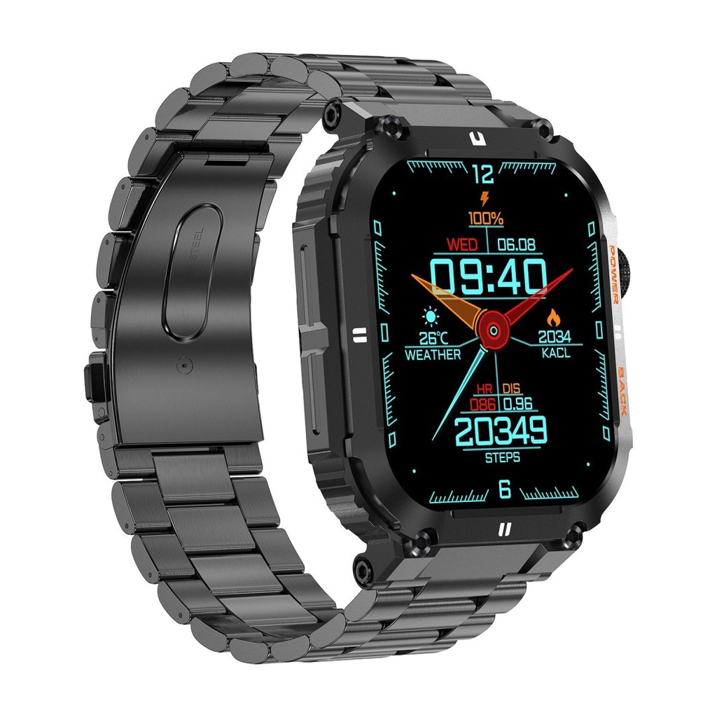 SMARTWATCH MĘSKI SMARTBAND WIELOFUNKCYJNY LUKSUSOWY GRAVITY CZARNY SMART