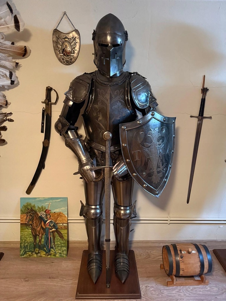 ZBROJA ŚREDNIOWIECZNA REPLIKA 100% WYKONANA RĘCZNIE