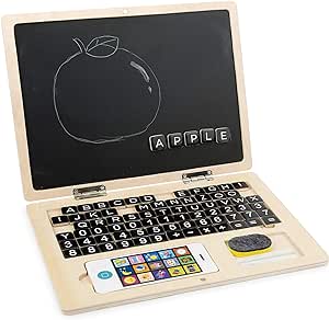 drewniany laptop z tablicą magnetyczną dla dzieci 6+ 11193