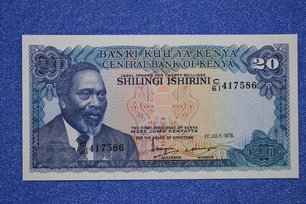 20 SHILLINGI, KENIA, 1978r, UNC, P-17