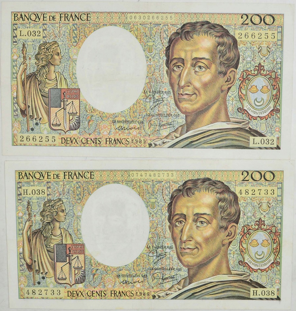 6.gp.Zest.Francja, Banknoty 200 Franków szt.2