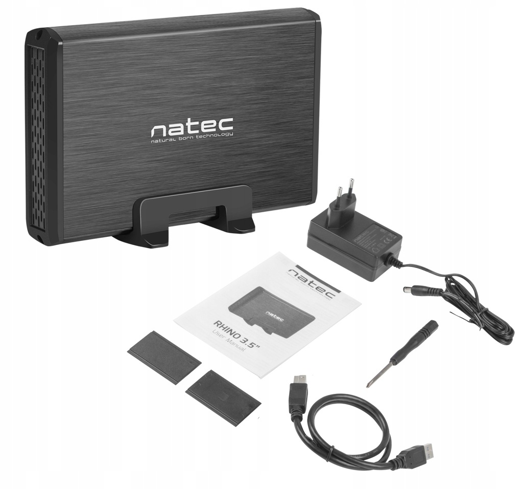 Купить КОРПУС ДЛЯ 3.5 ​​USB 3.0 ДИСКА NATEC RHINO + АКСЕССУАРЫ: отзывы, фото, характеристики в интерне-магазине Aredi.ru