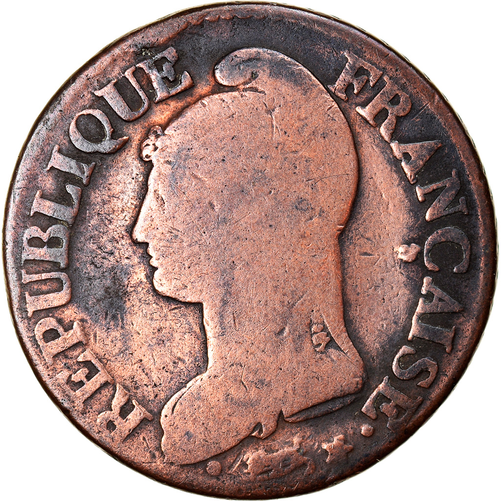 Moneta, Francja, Dupré, 5 Centimes, AN 7, Lille, F