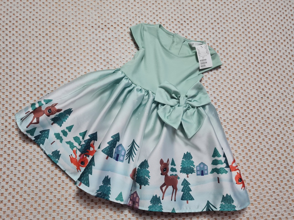 H&M NOWA piękna rozkloszowana sukieneczka 2-4
