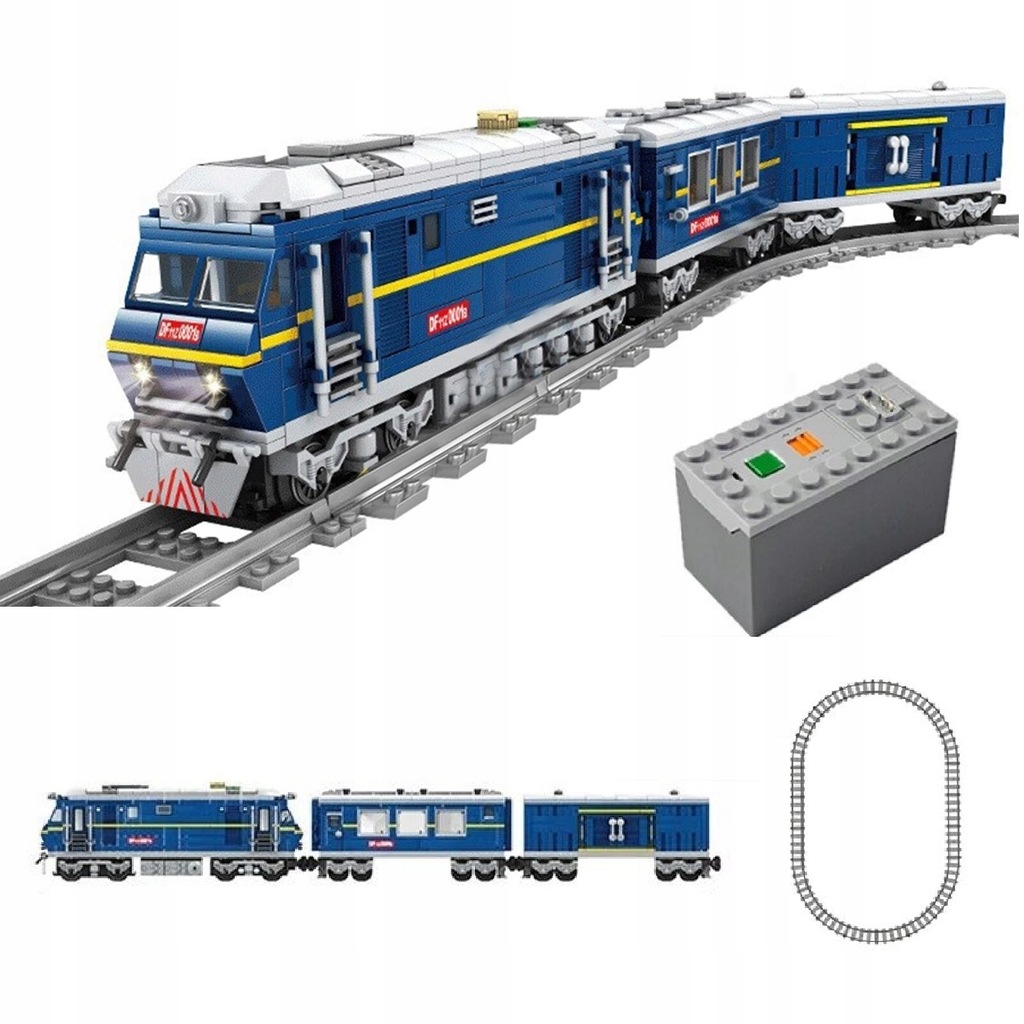 klocki POCIĄG ELEKTRYCZNY NI + TORY +karta LEGO