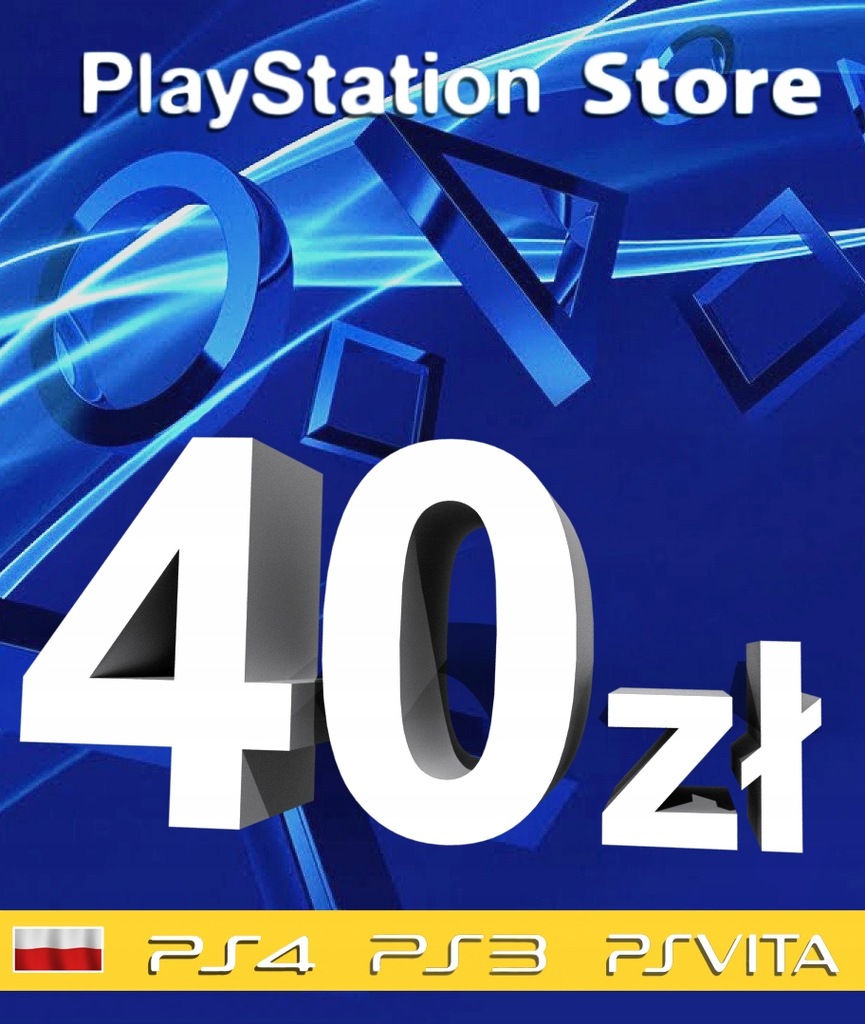 PLAYSTATION 40 zł PSN Network Store Kod Klucz PS4