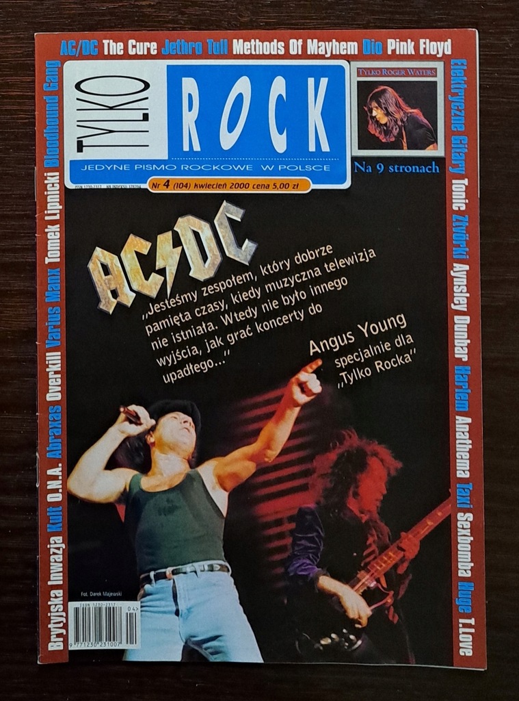 TYLKO ROCK - 4/2000 AC/DC. THE CURE. JETHRO TULL. DIO. TONIC. METHODS OF MA