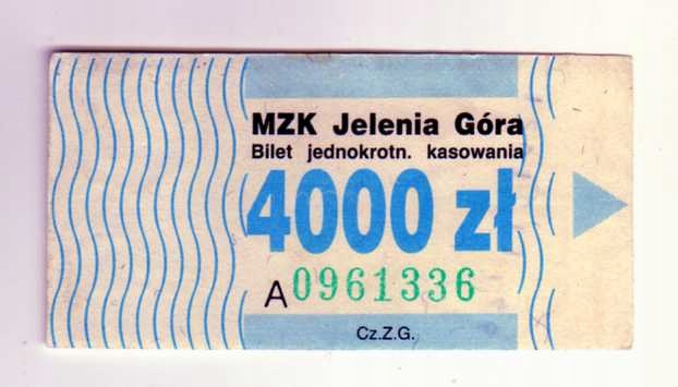 JELENIA GÓRA - Bilet 4000 zł ser. A