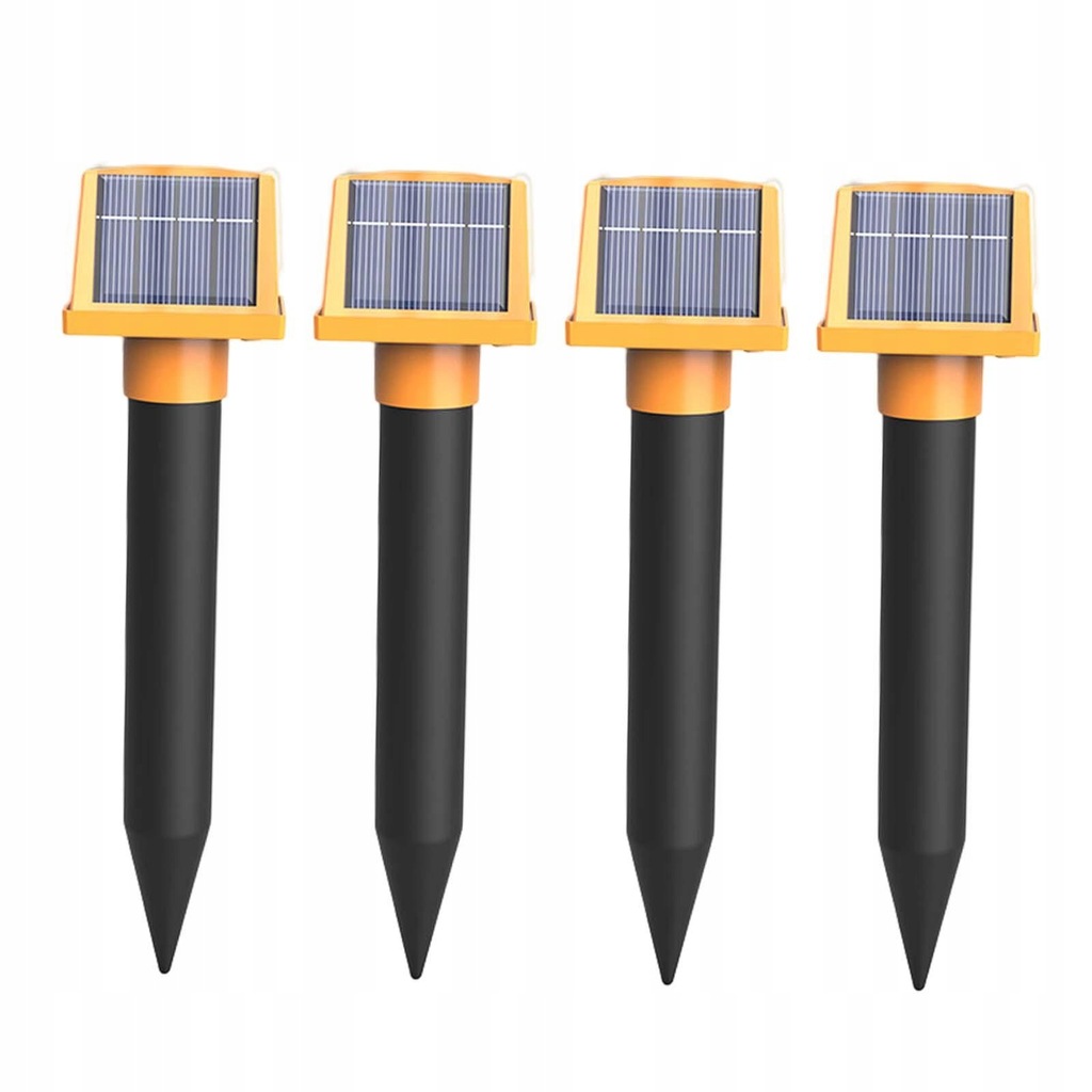 4x Mole Repellent Gopher Deterrent Stakes Solar Powered IP66 Waterproof