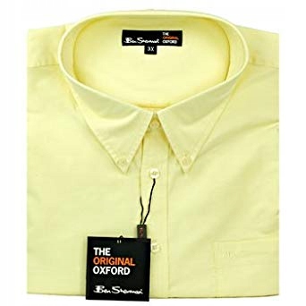 BEN SHERMAN koszula 6XL short Sleeve Oxford Banana