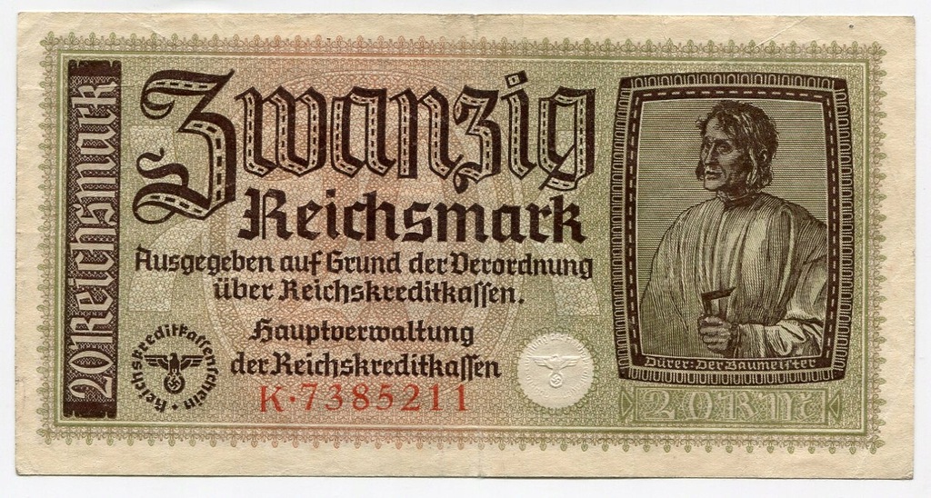 Niemcy 10 Reichsmark (1939) Rosenberg 554a seria K