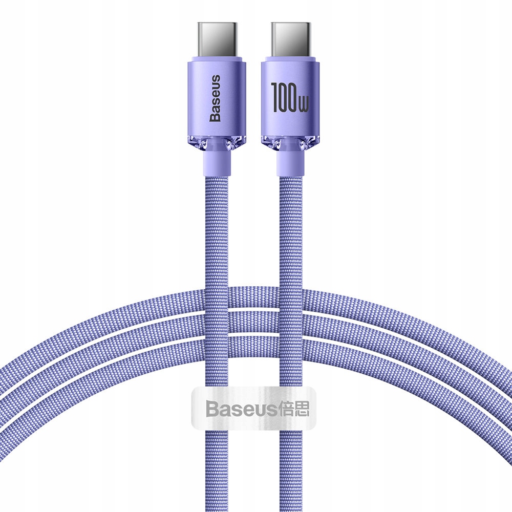 Kabel USB typ C - USB typ C Baseus 1,2 m 100W fioletowy